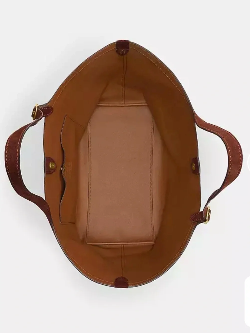 Coach Suede Gramercy Tote. Warm Brown.